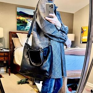 Pebbled leather tote